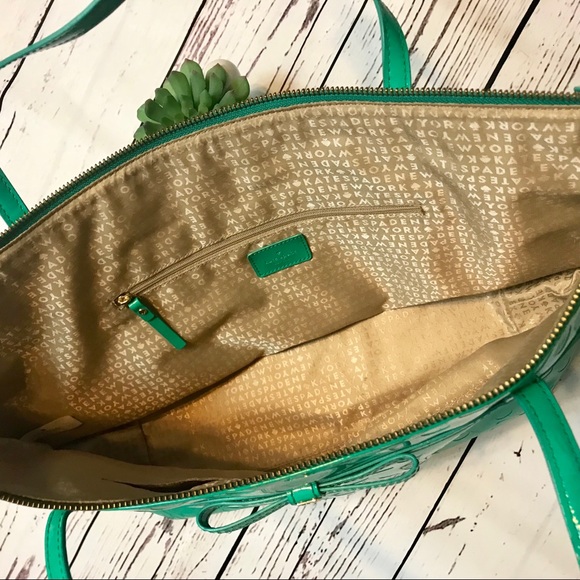 KATE SPADE  Sophie Camellia Street green dot bag - Picture 4 of 5